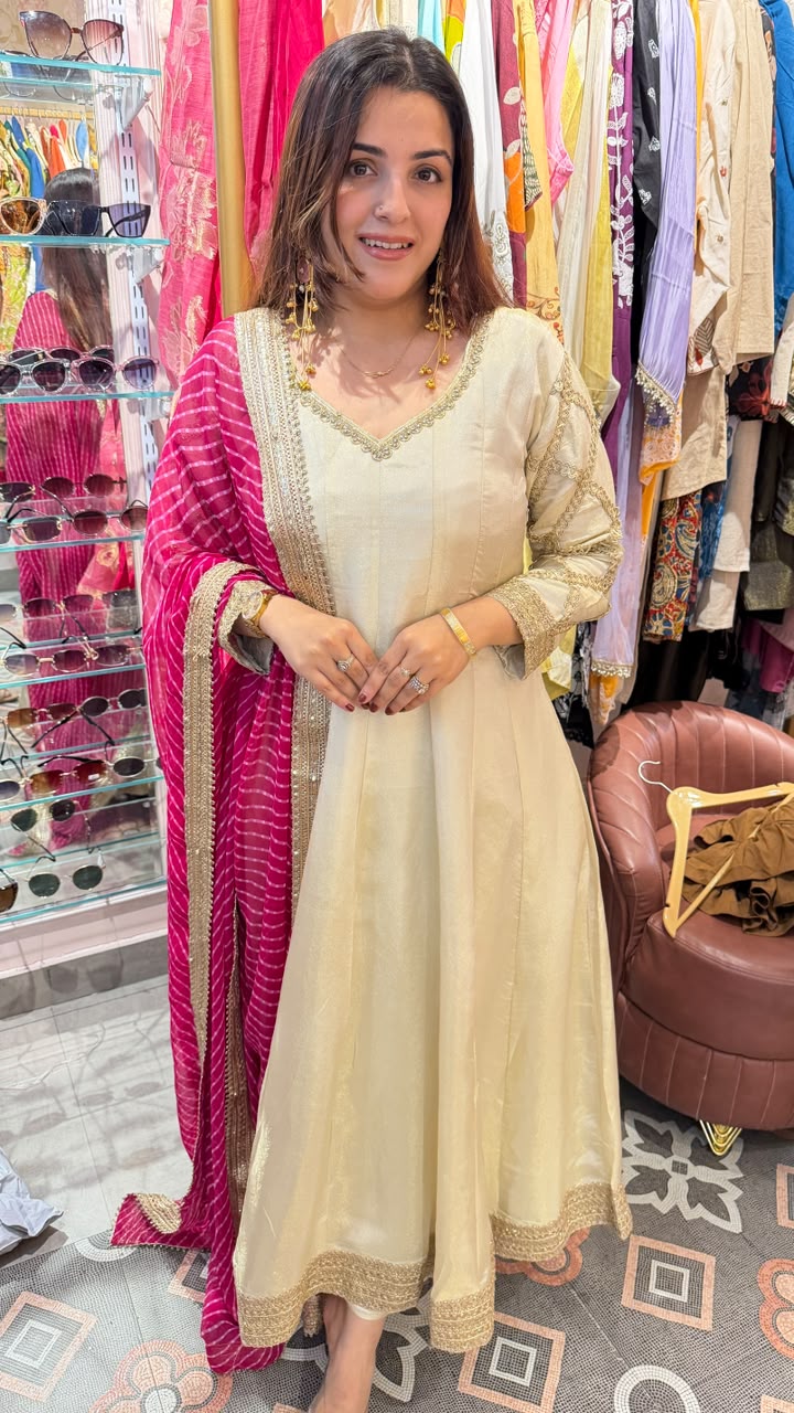 Panelled Kali Anarkali suit