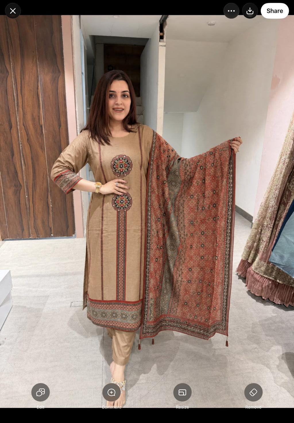 Straight Cut Printed Kurti