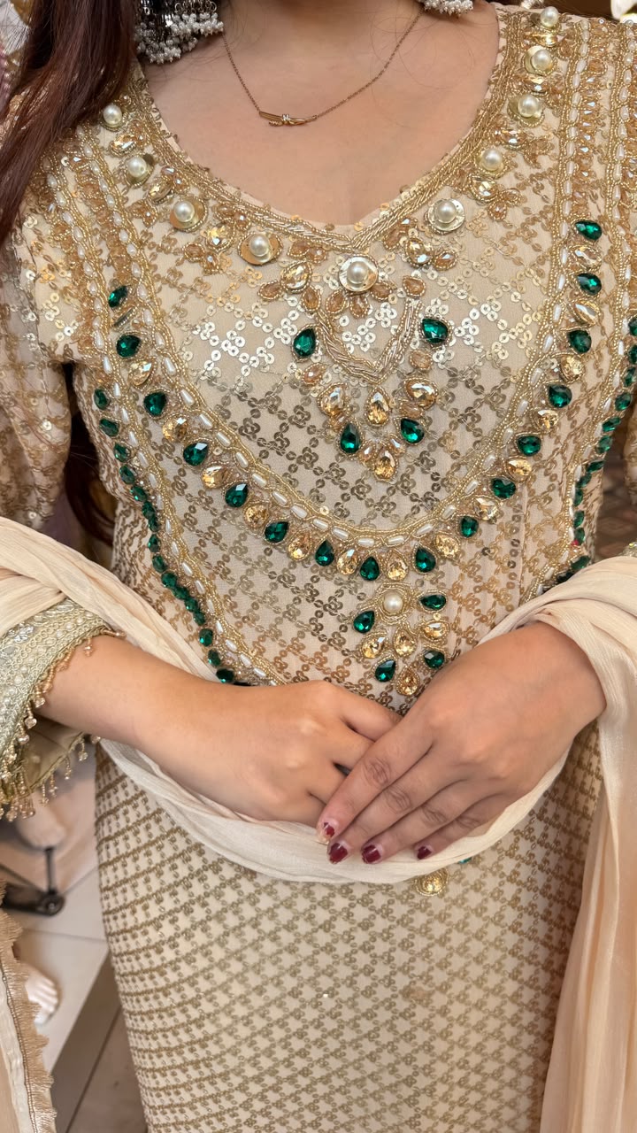 Embroidered Long Kurta Set