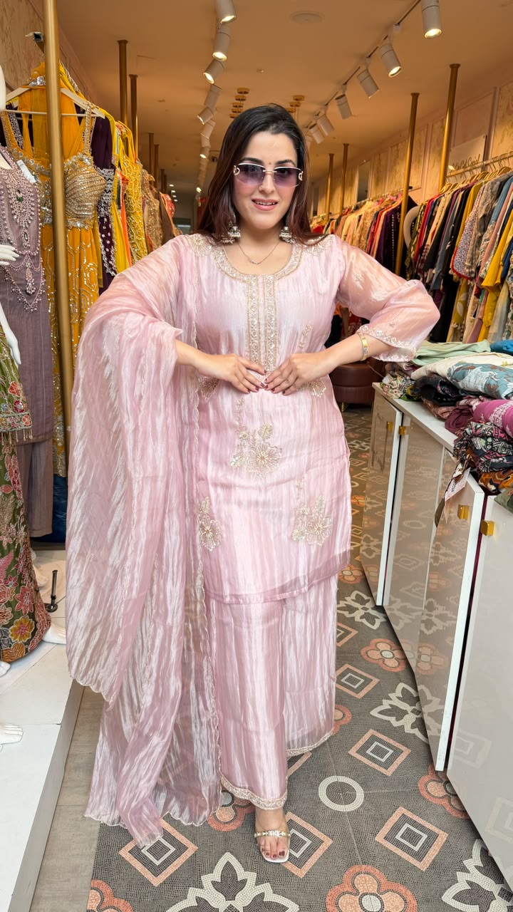 Embroidered Long Kurta Set