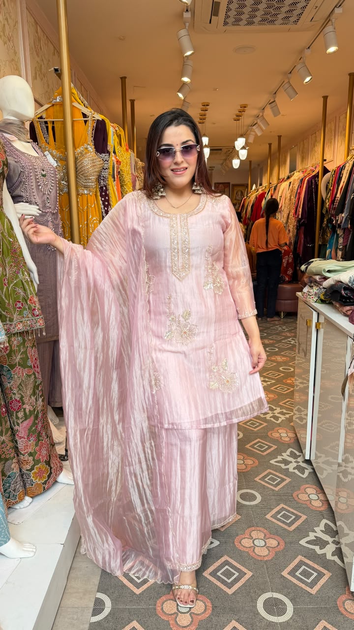Embroidered Long Kurta Set