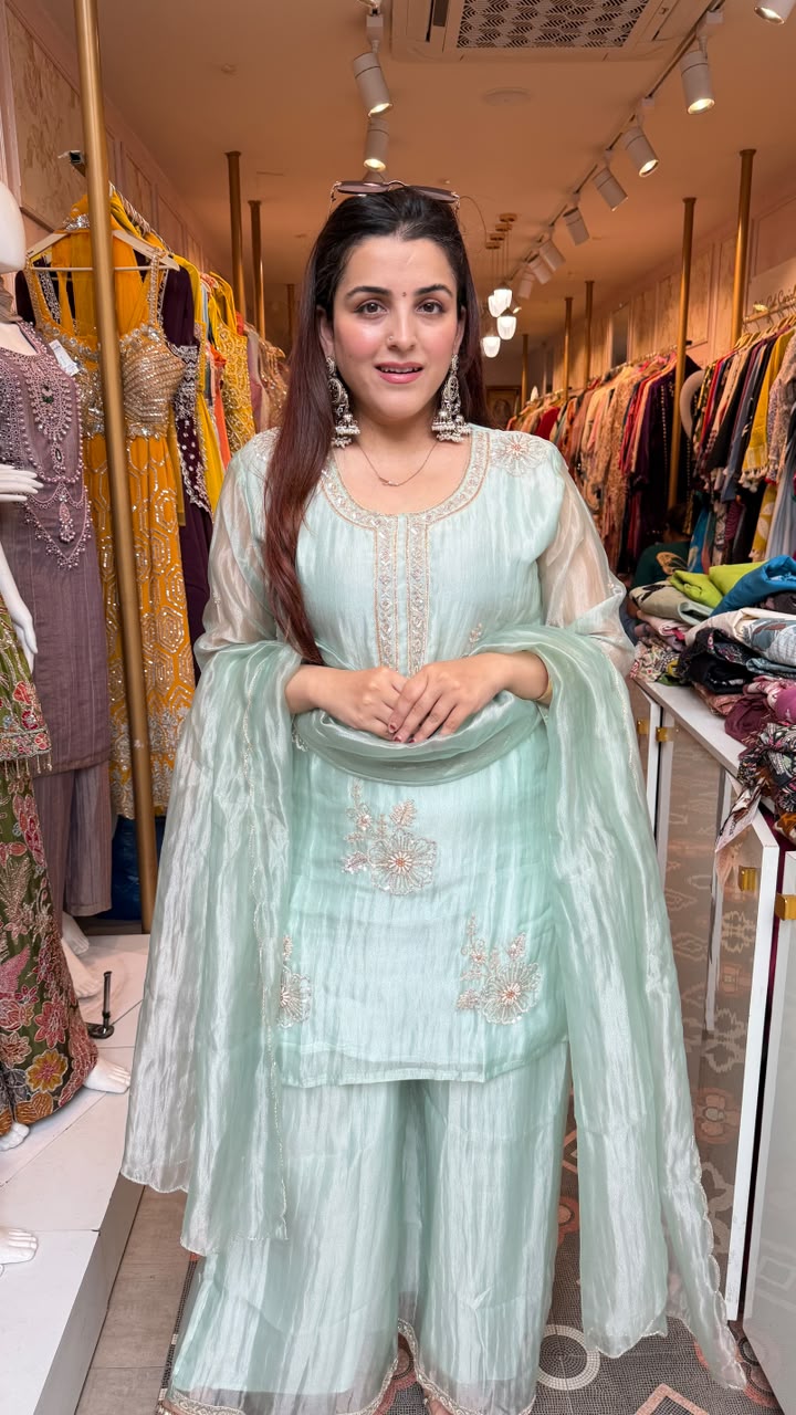 Embroidered Long Kurta Set