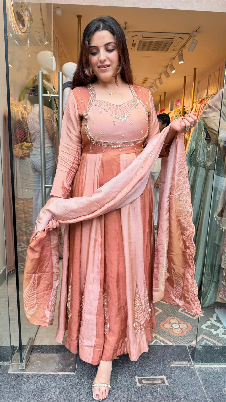 Anarkali with Embellished Yoke