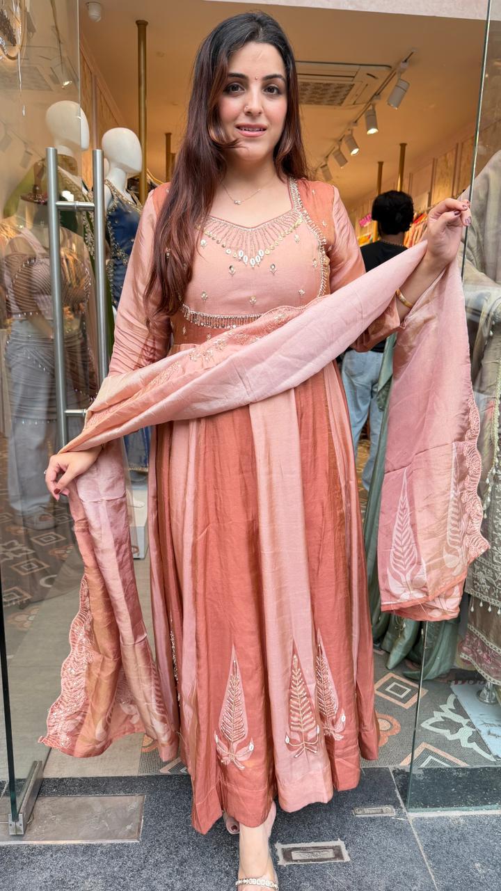 Anarkali with Embellished Yoke