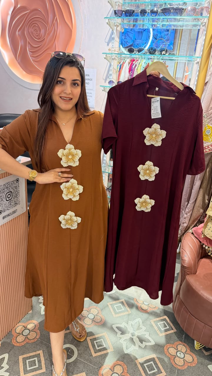 A line Bloom Shirt dress