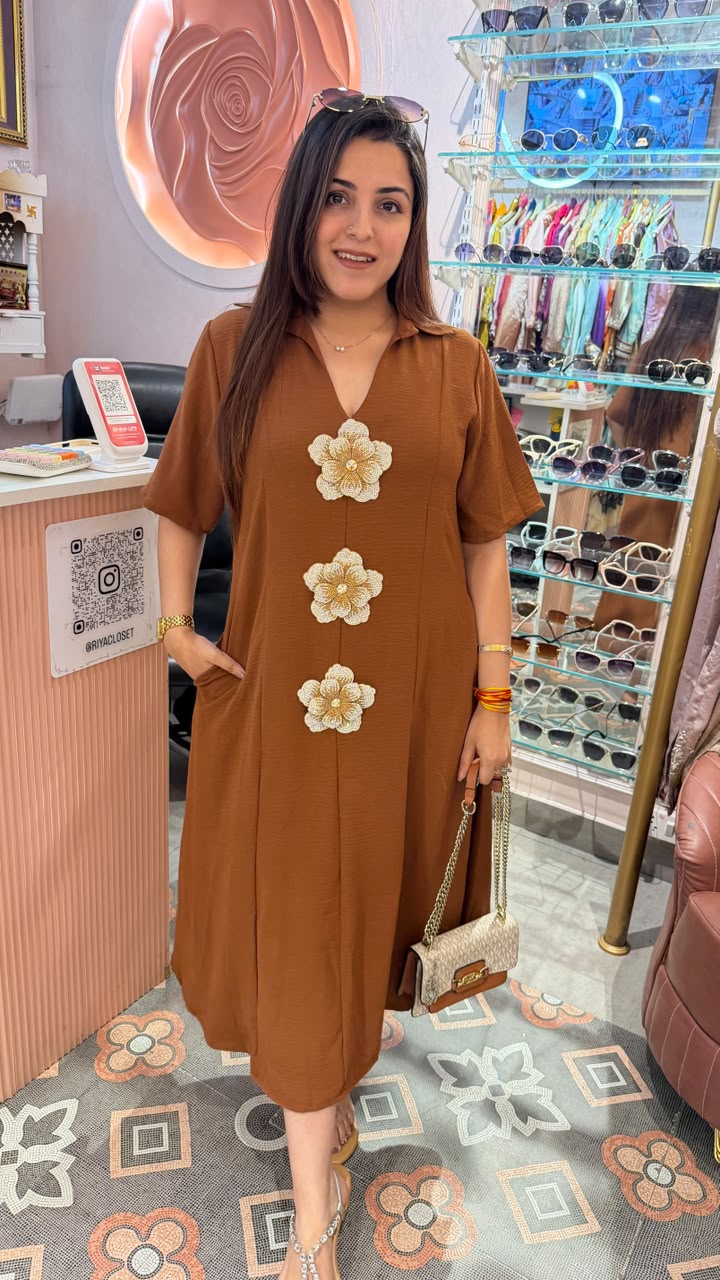 A line Bloom Shirt dress