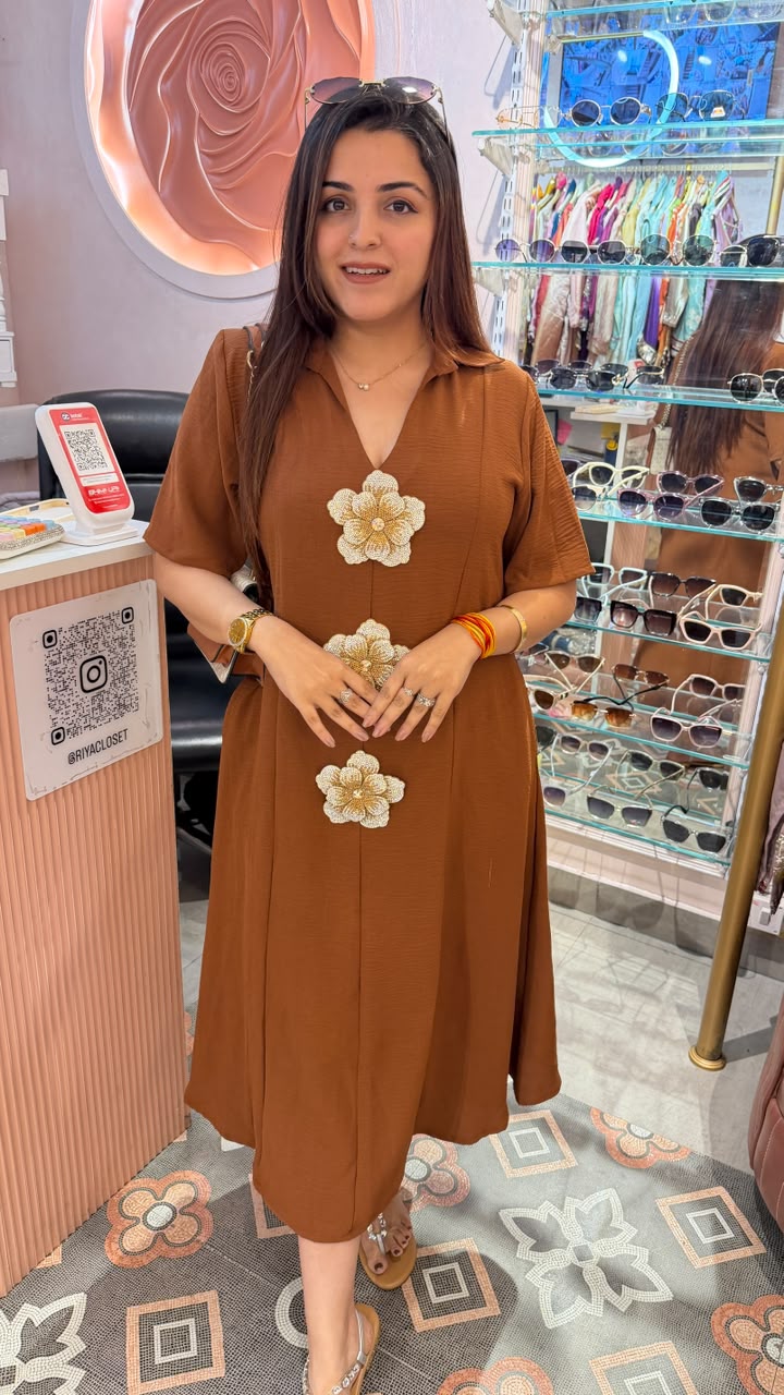 A line Bloom Shirt dress