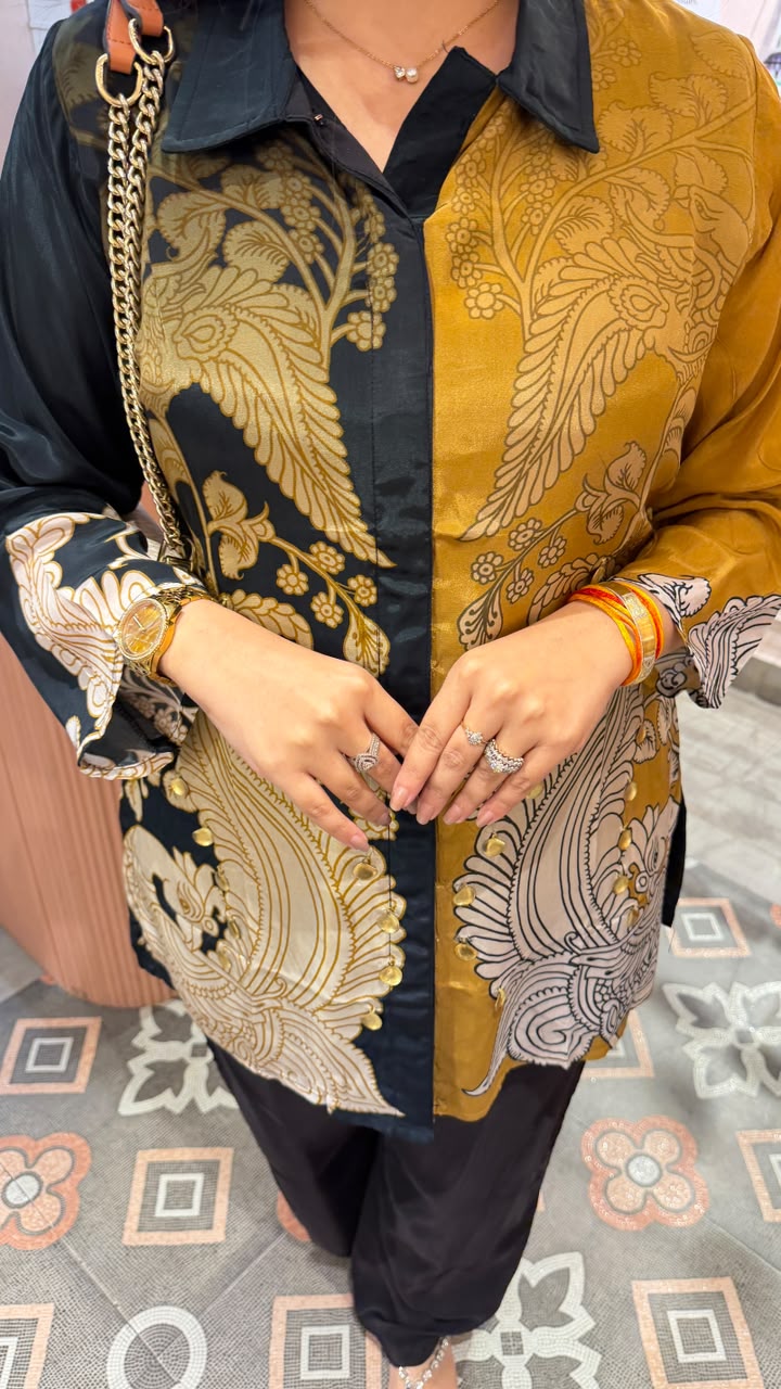 Mustard Noir Paisley Shirt