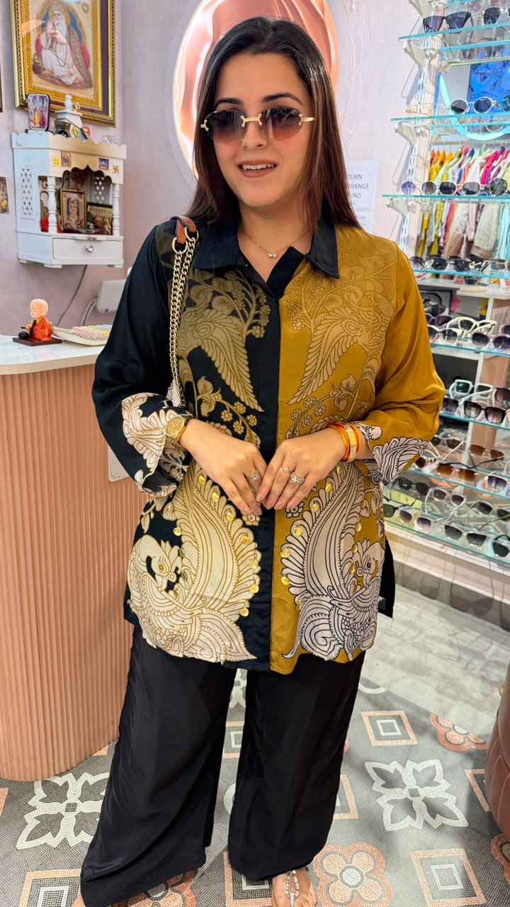 Mustard Noir Paisley Shirt