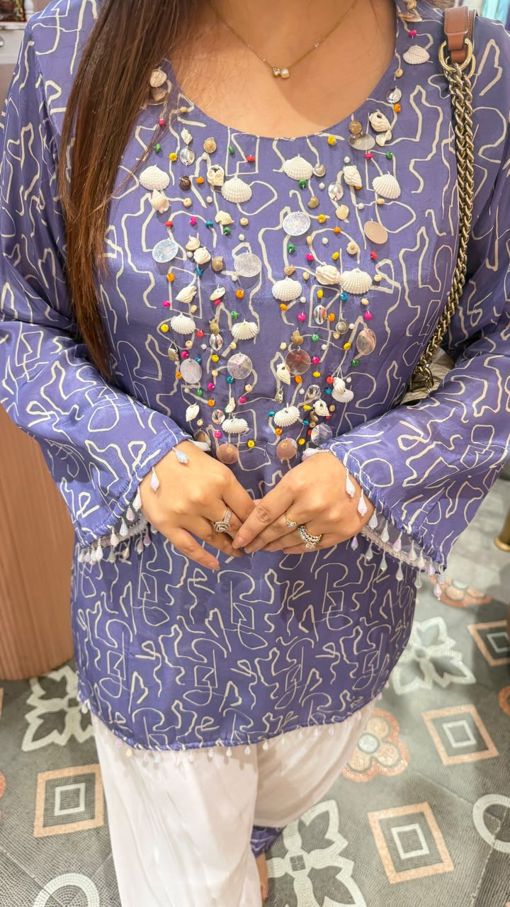 Indo-Western Printed Kurta with Coordinated Palazzo