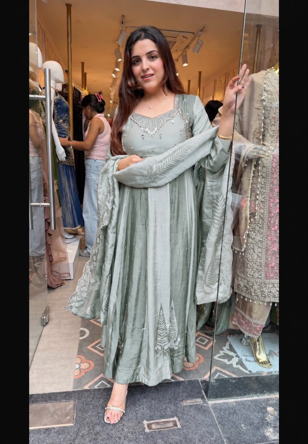 Anarkali with Embellished Yoke