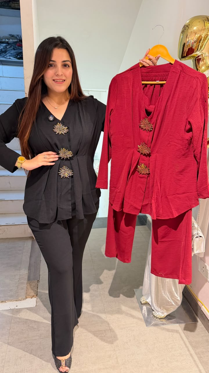 Contemporary Peplum Tunic & Trousers