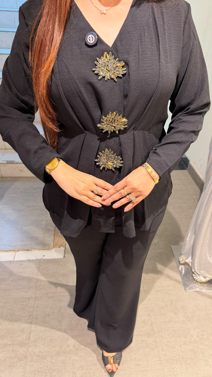 Contemporary Peplum Tunic & Trousers