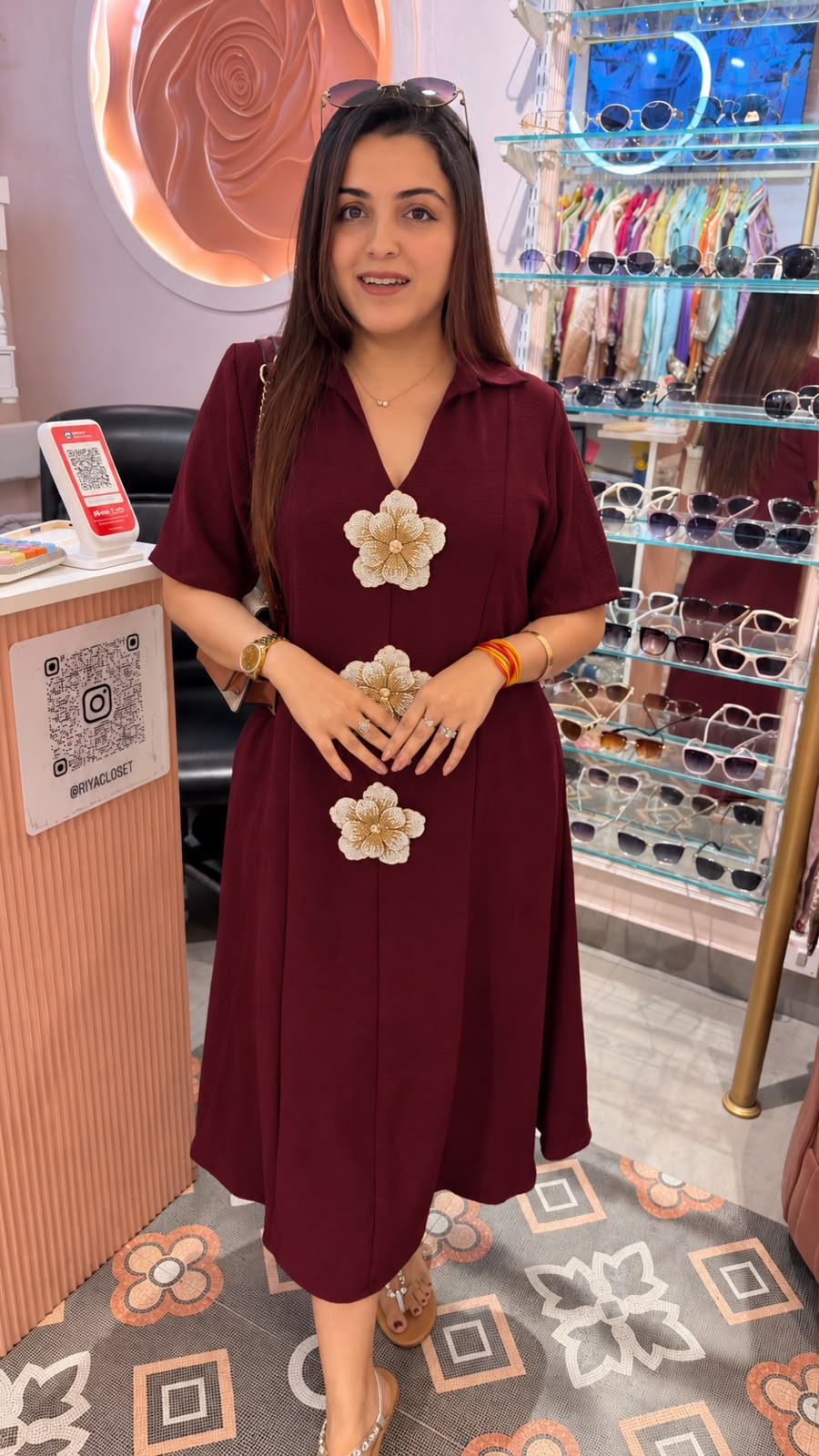 A line Bloom Shirt dress