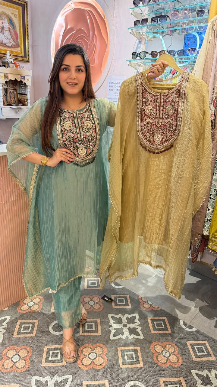 Embroidered Anarkali Kurta Set with Dupatta