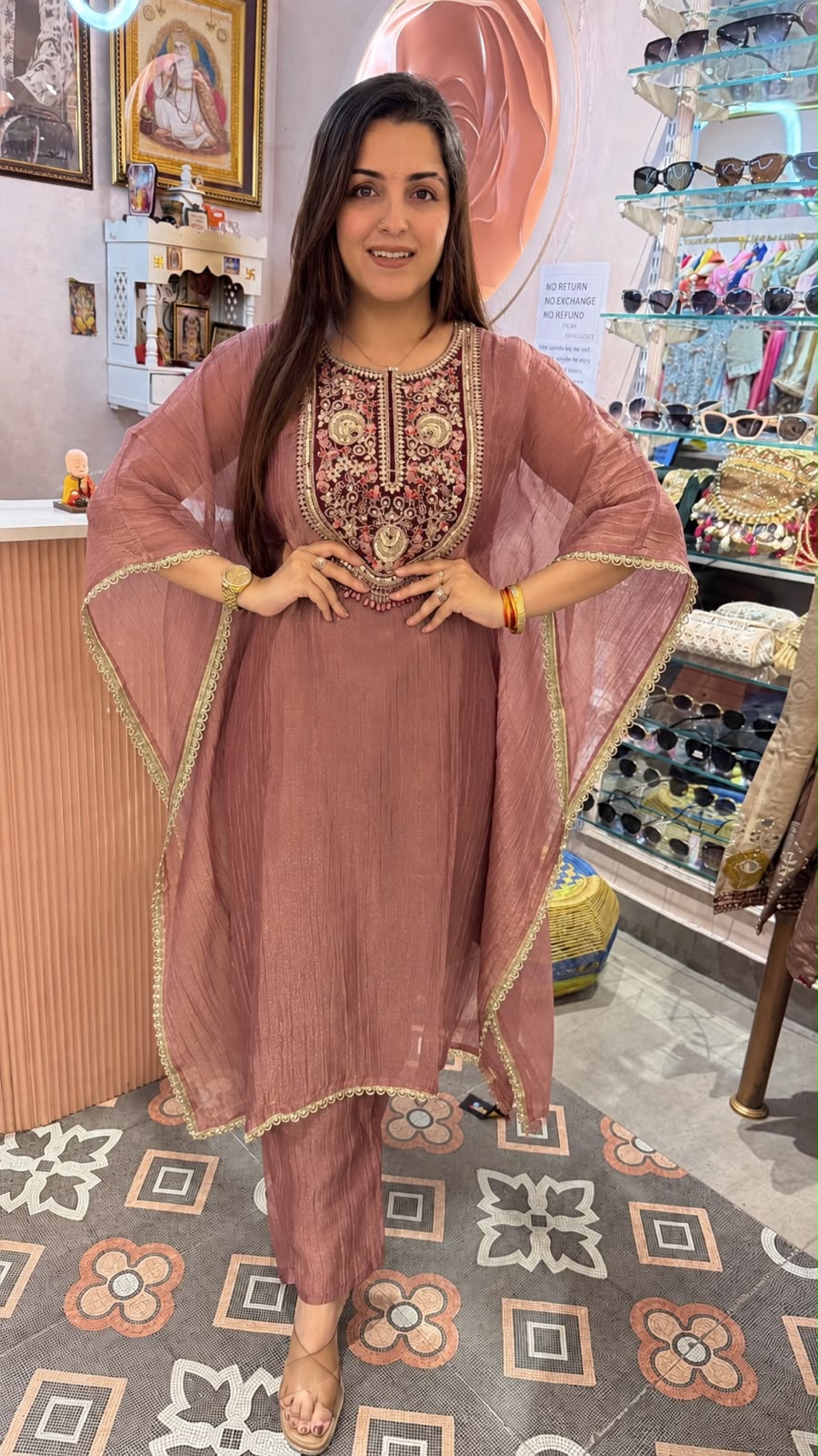 Embroidered Anarkali Kurta Set with Dupatta