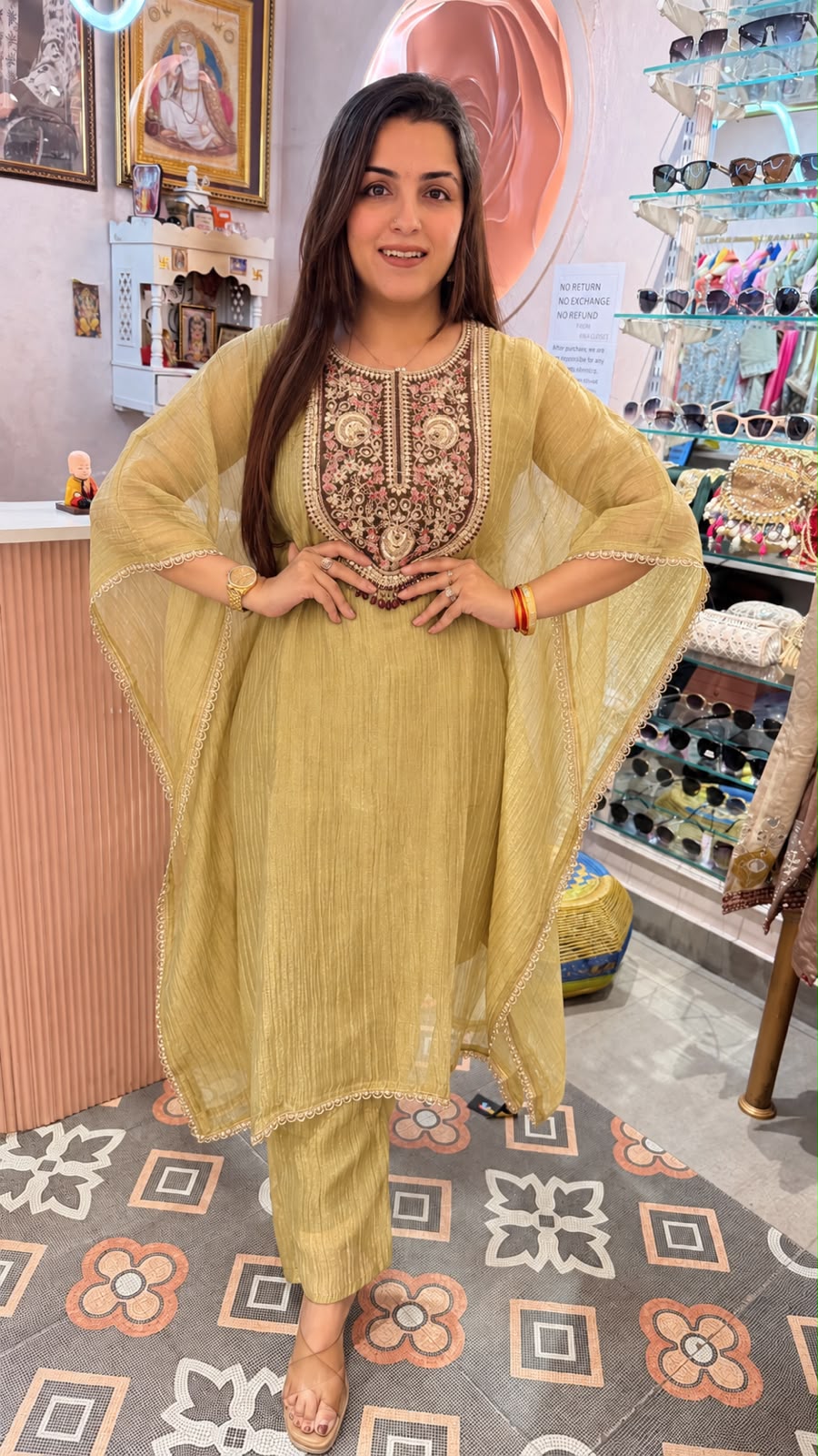 Embroidered Anarkali Kurta Set with Dupatta