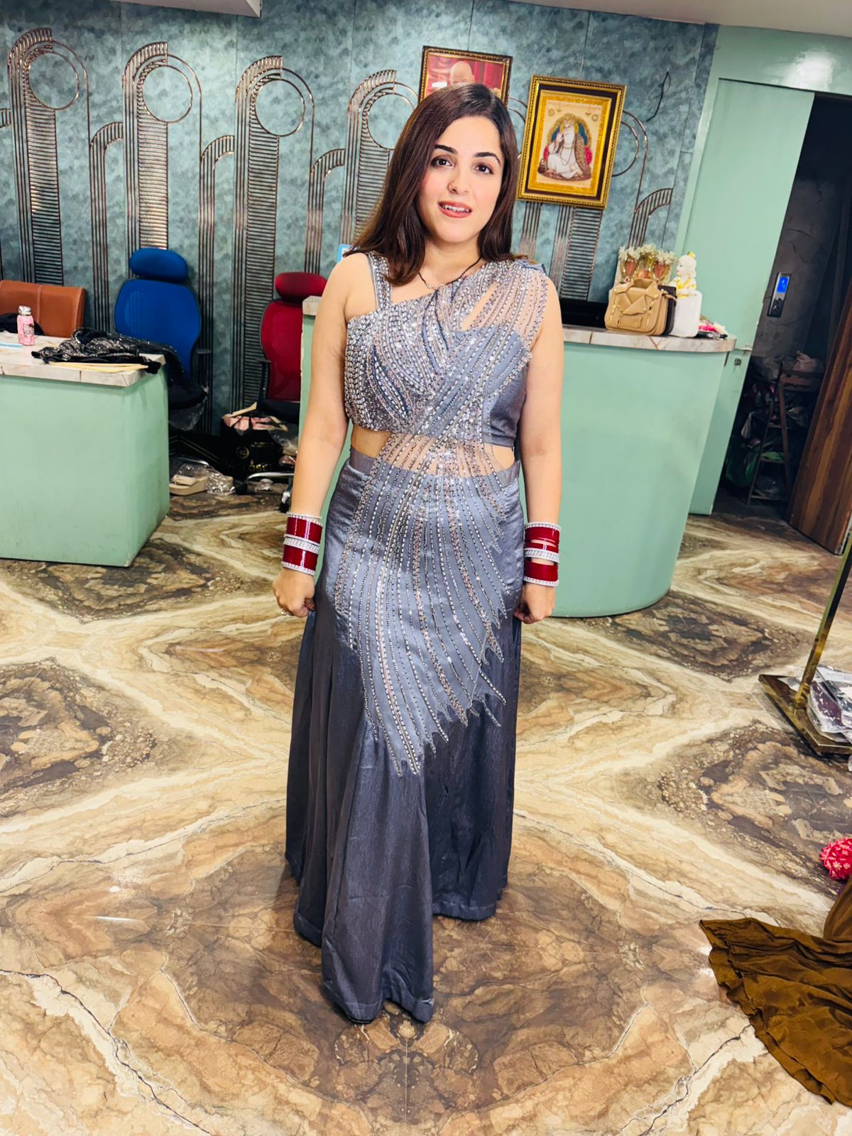 Emerald Flame Forest Gown