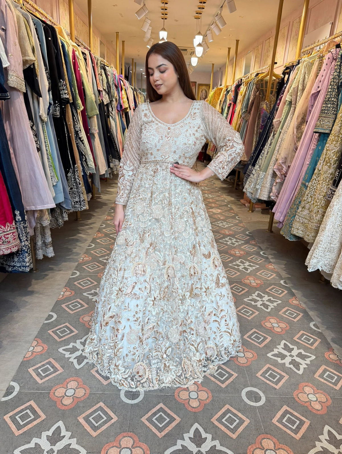 Champagne Beige Bridal Lehenga Choli