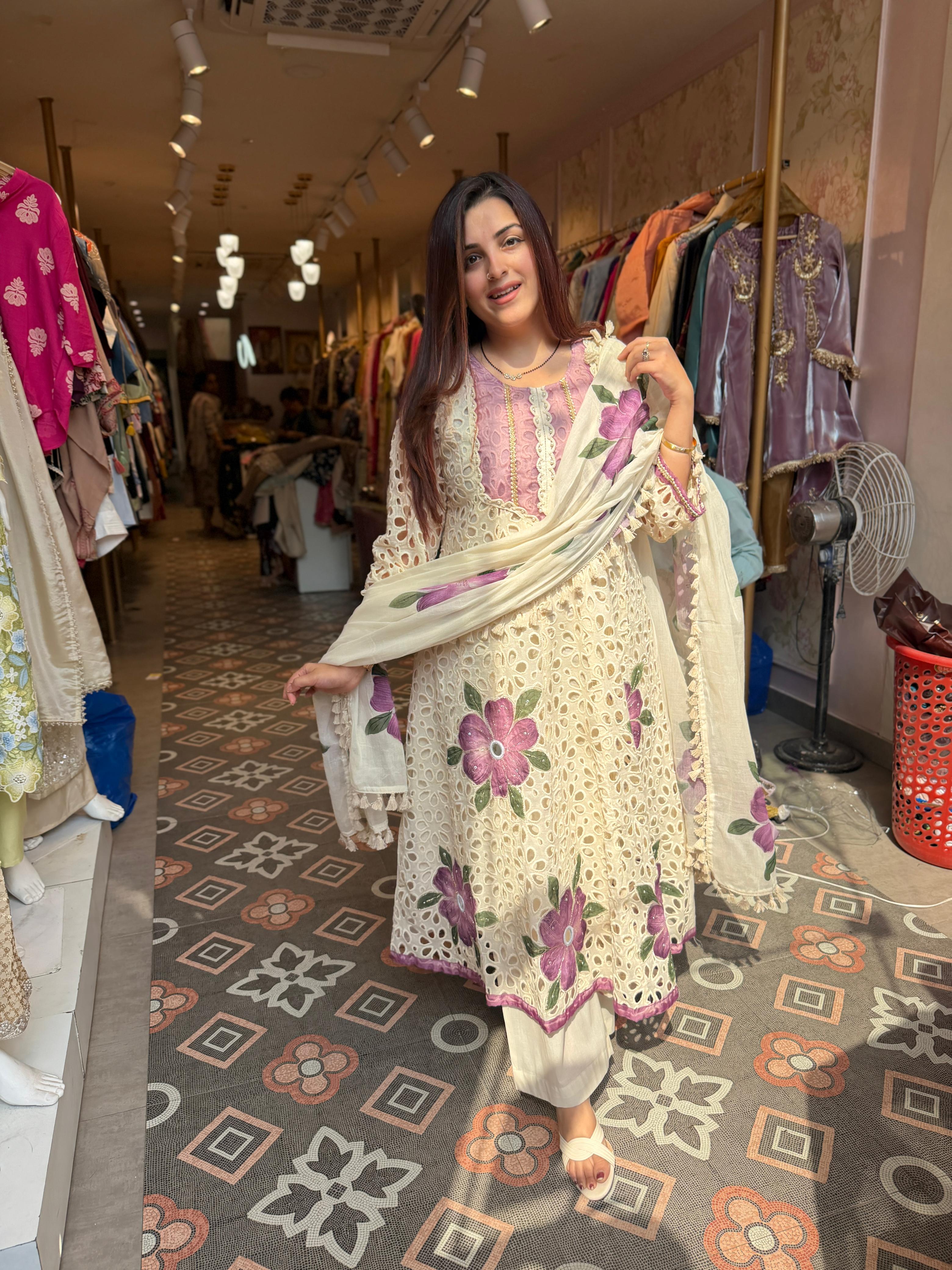 Shina Bloom Chikankari suit Set