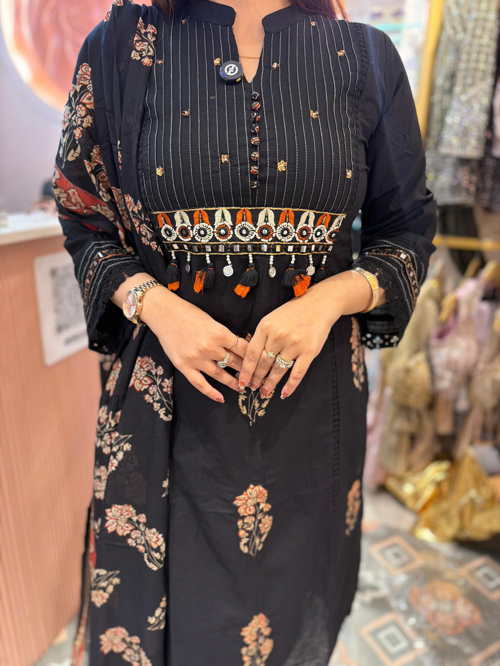 Midnight Tassel Elegance Suit Set