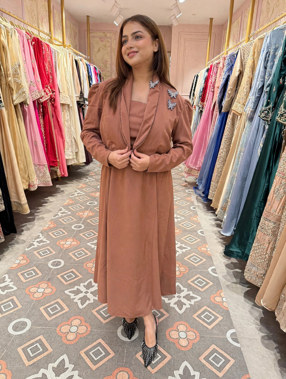Elegant frock with Shrug Western dress