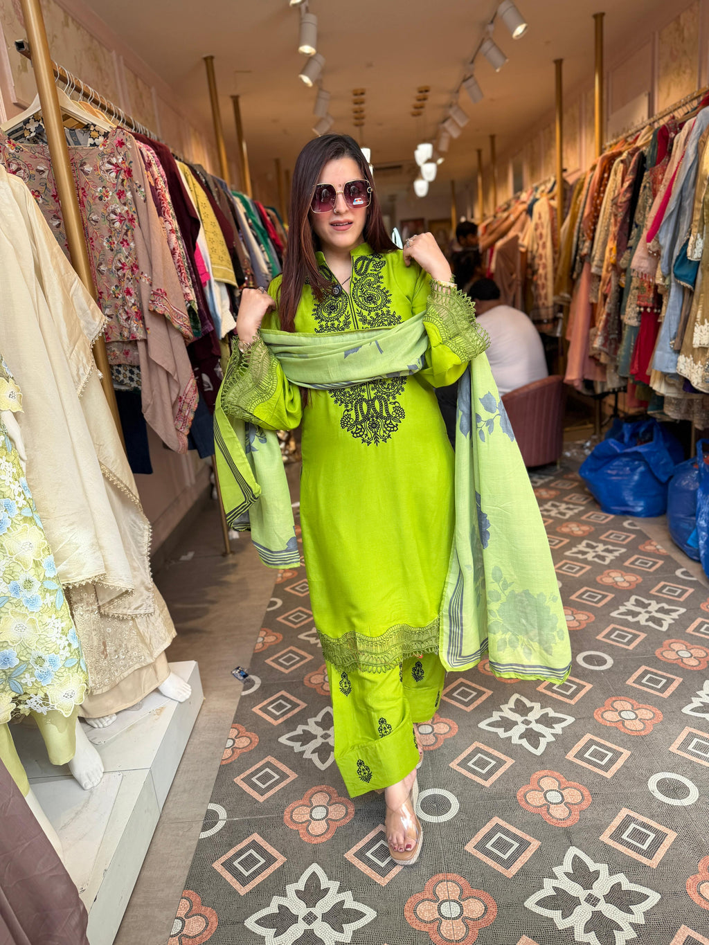 Kashmiri Embroidered Suit Set