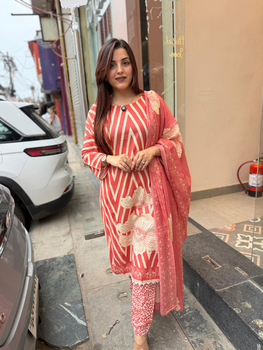 Coral Bloom Printed Suit Set