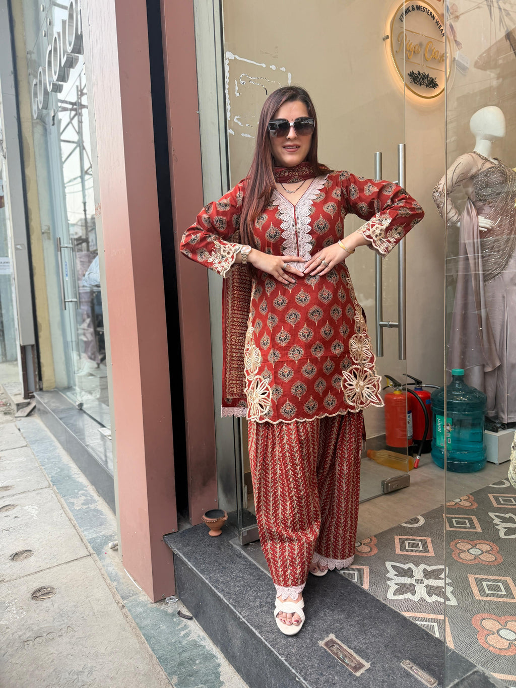 Ruby Royale Printed  3PC Set