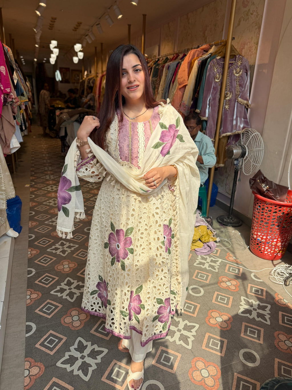 Shina Bloom Chikankari suit Set