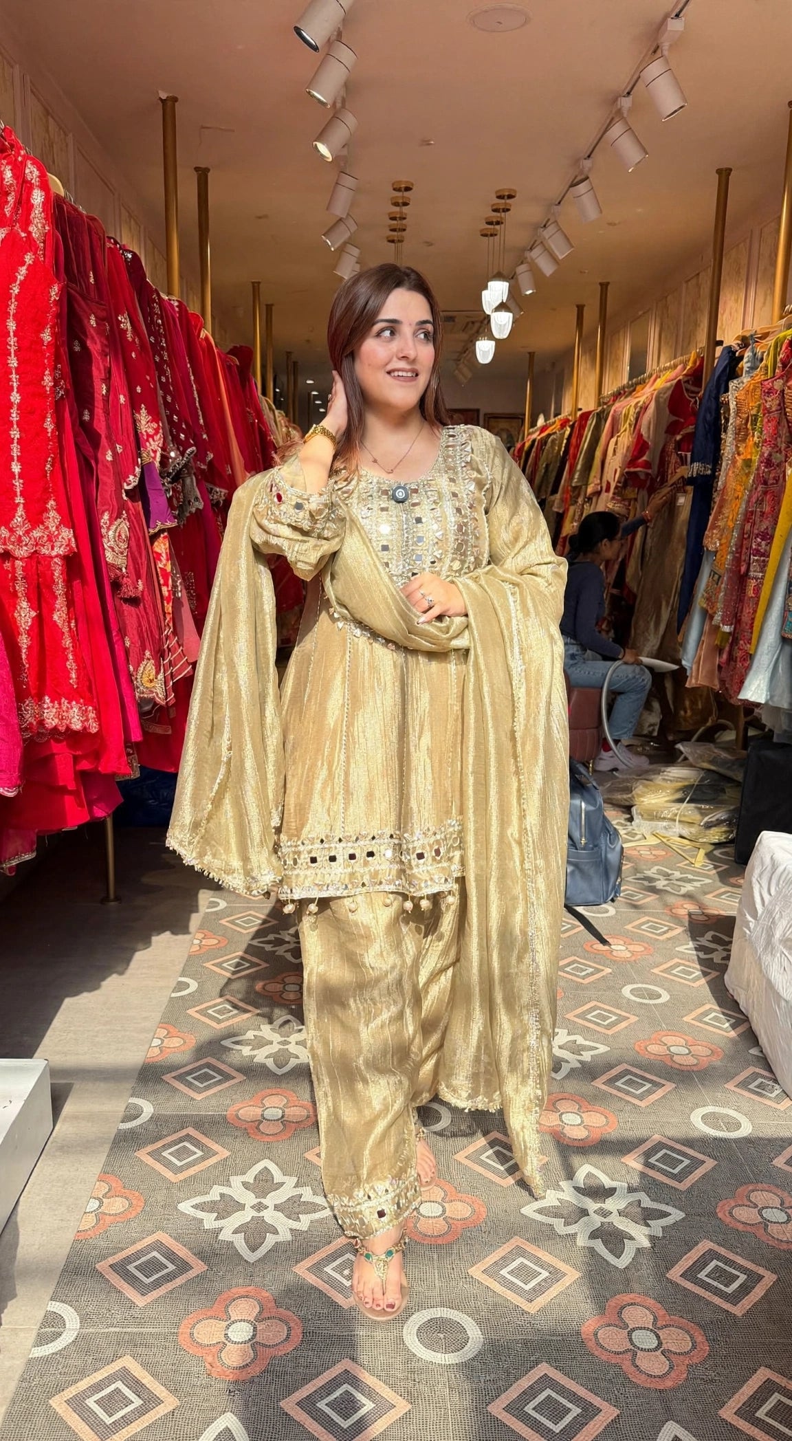 Luxury gota-patti and mirror-work Salwar Suit