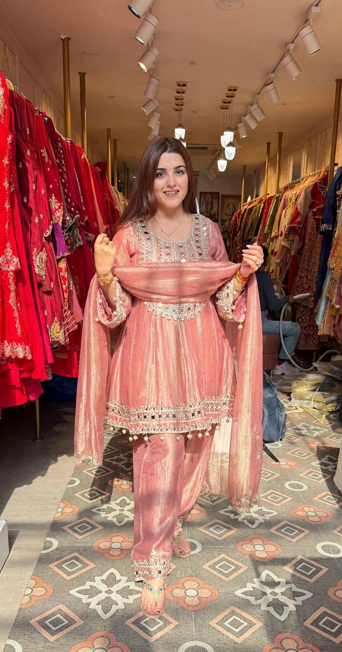 Luxury gota-patti and mirror-work Salwar Suit