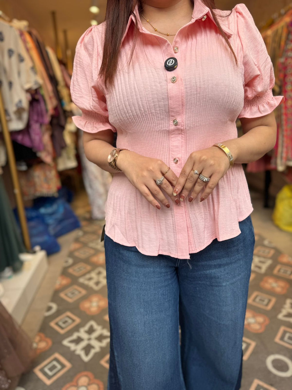 Belle Puff Sleeve Shirt Top
