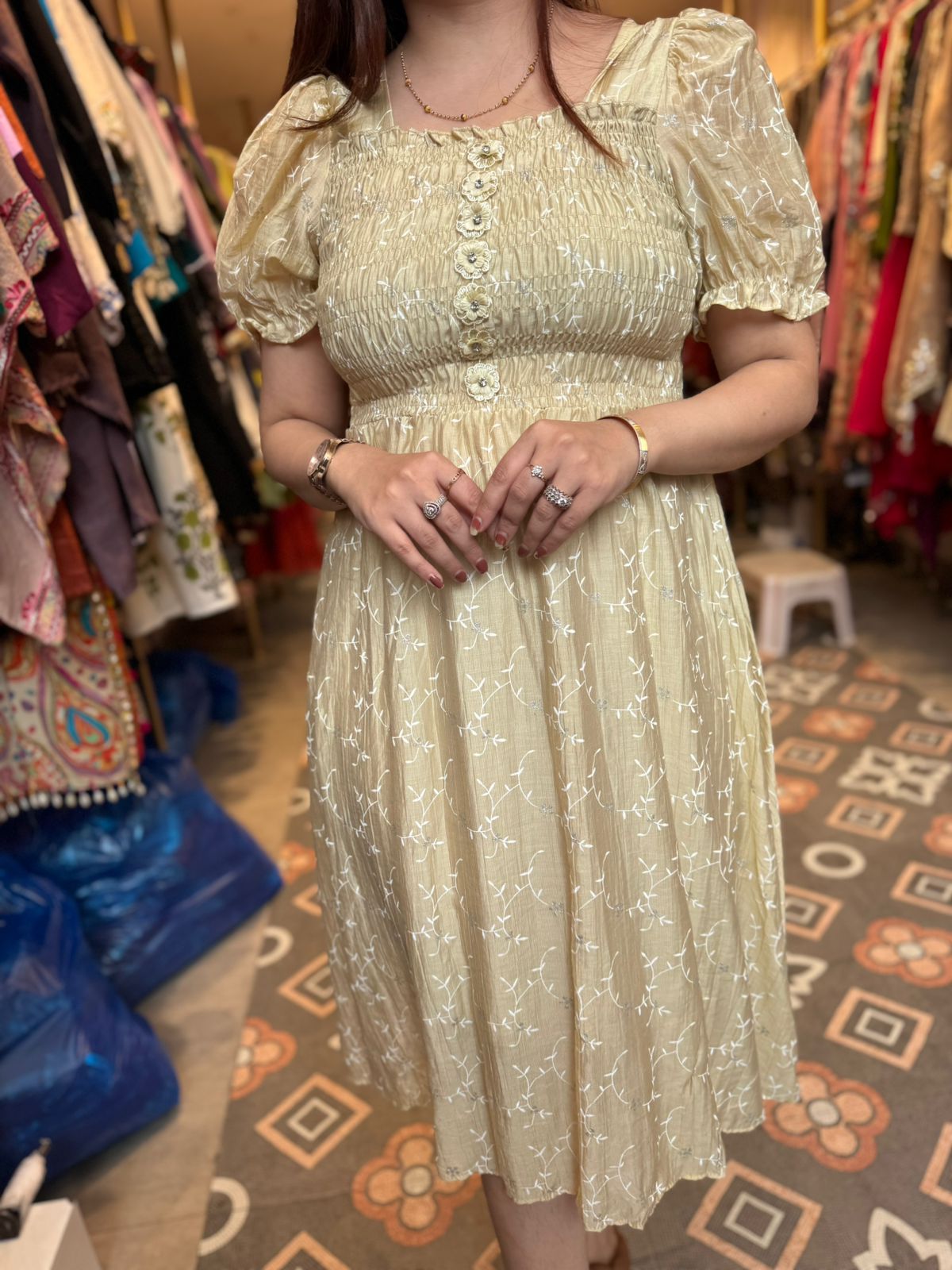Meadow Smocked Midi Dress