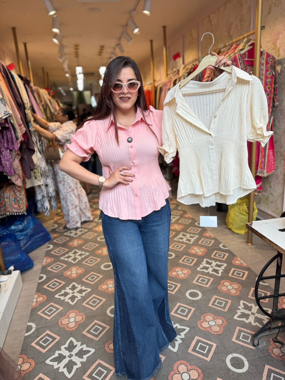 Belle Puff Sleeve Shirt Top
