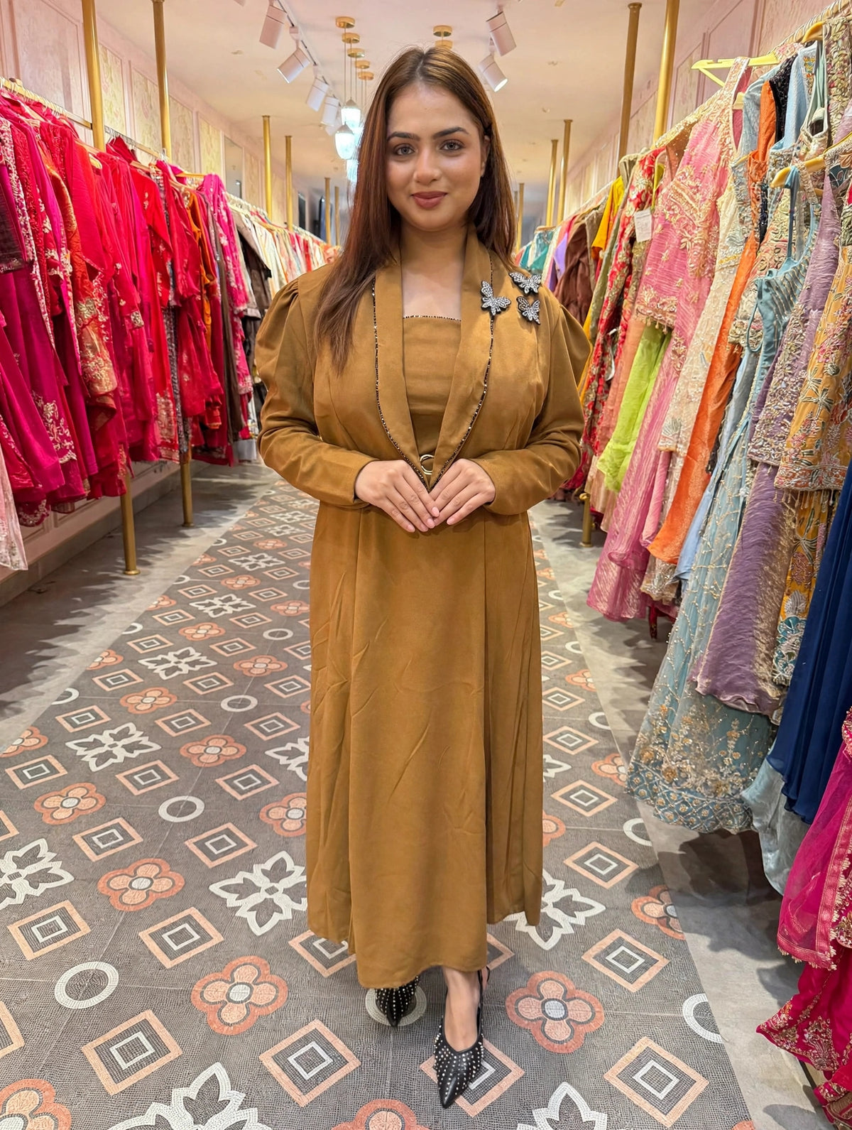 Elegant frock with Shrug Western dress