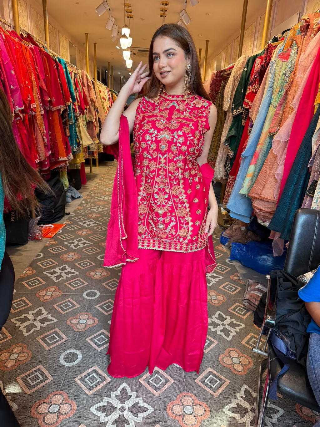 Kurti Sharara Set with Dupatta