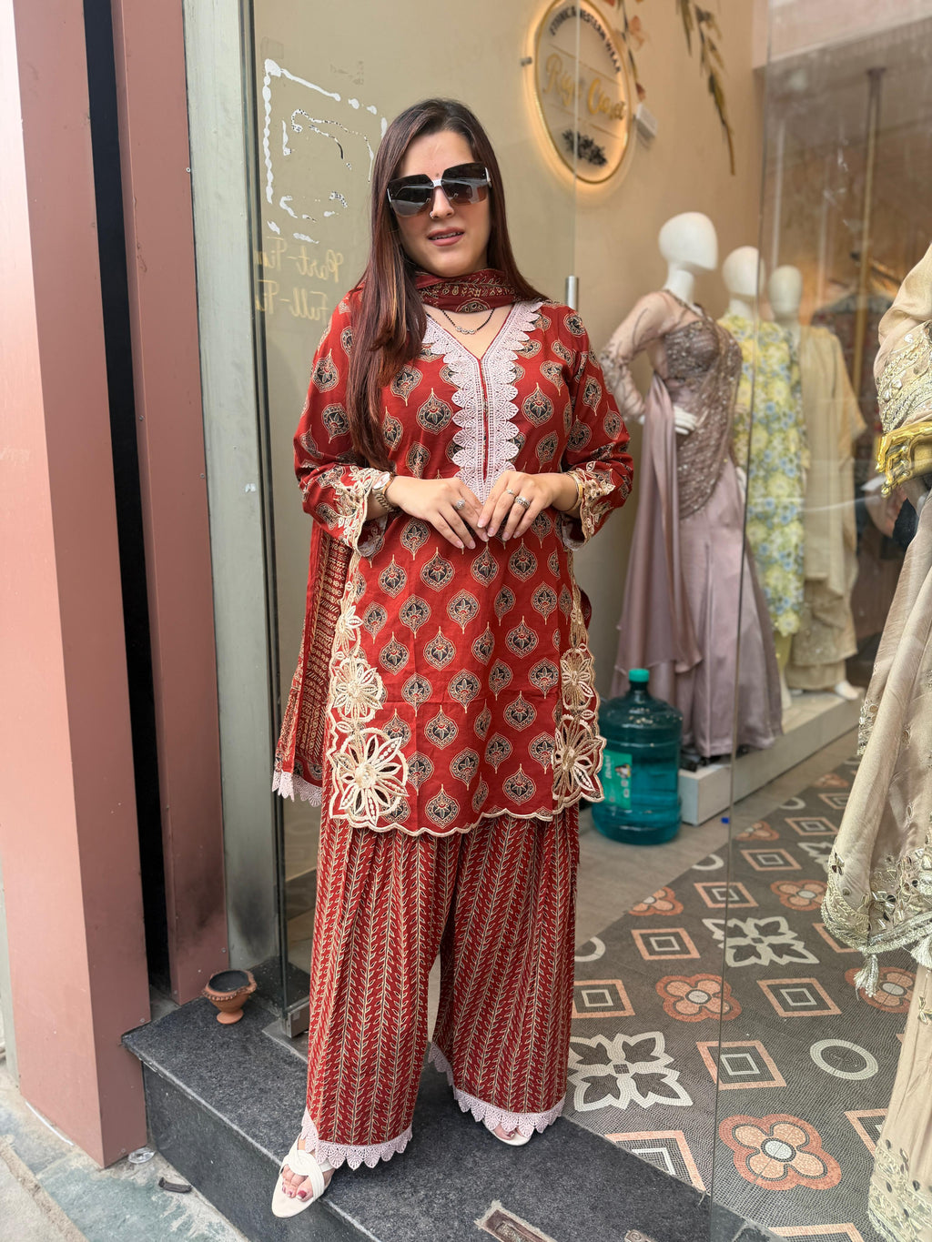 Ruby Royale Printed  3PC Set