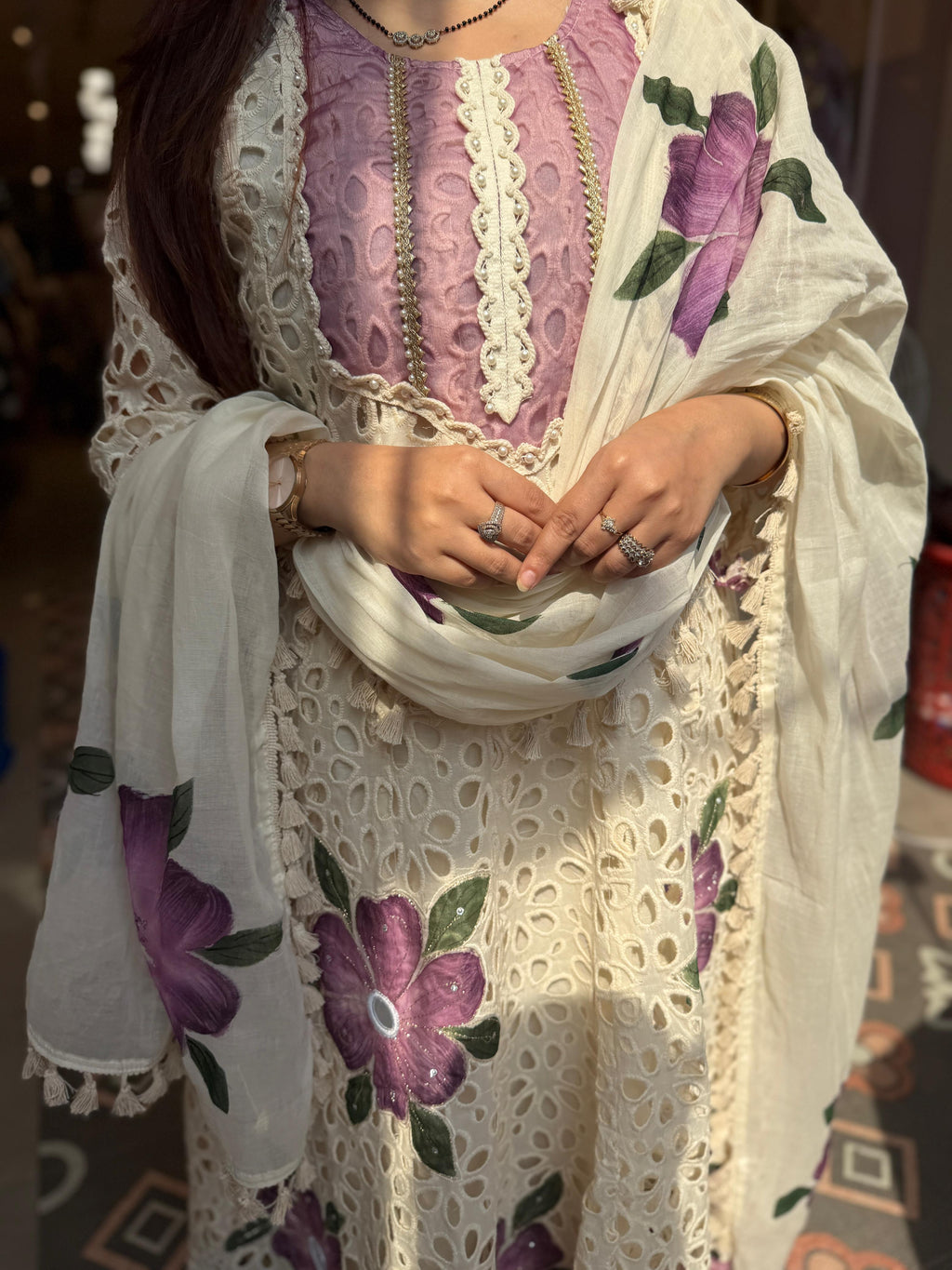 Shina Bloom Chikankari suit Set