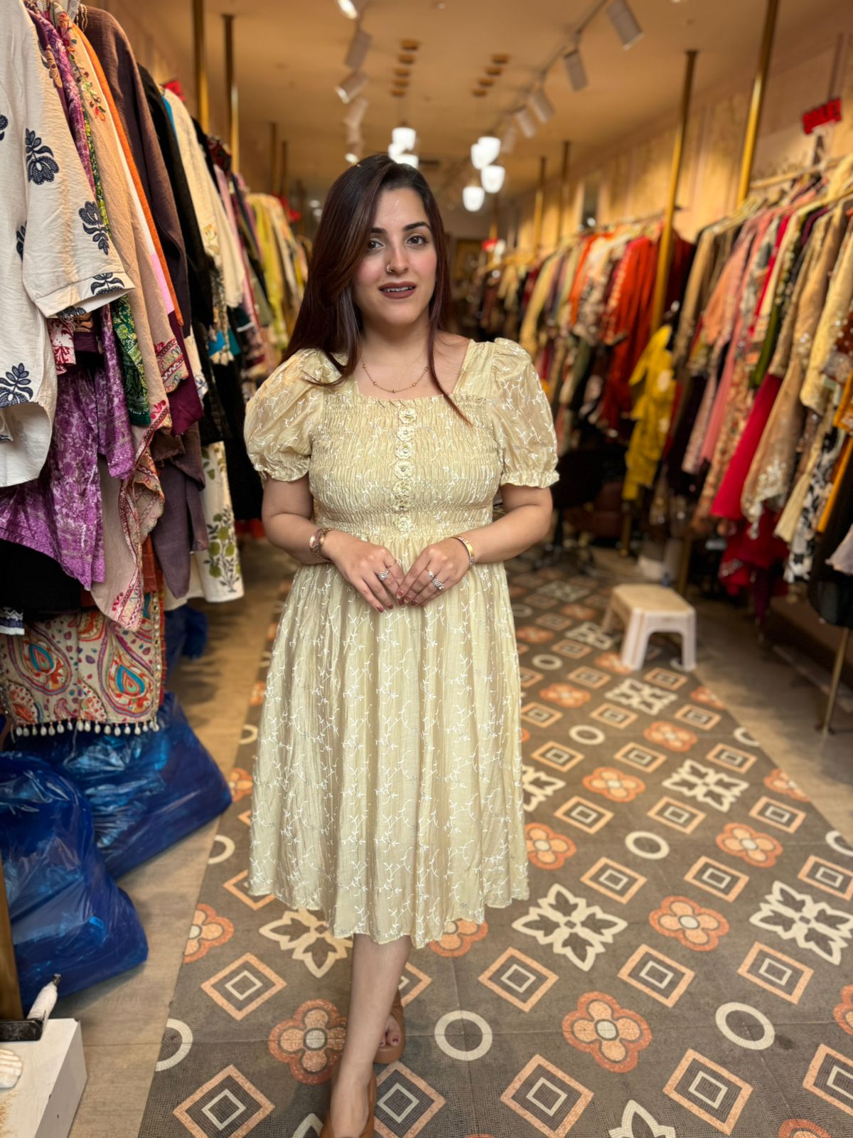 Meadow Smocked Midi Dress