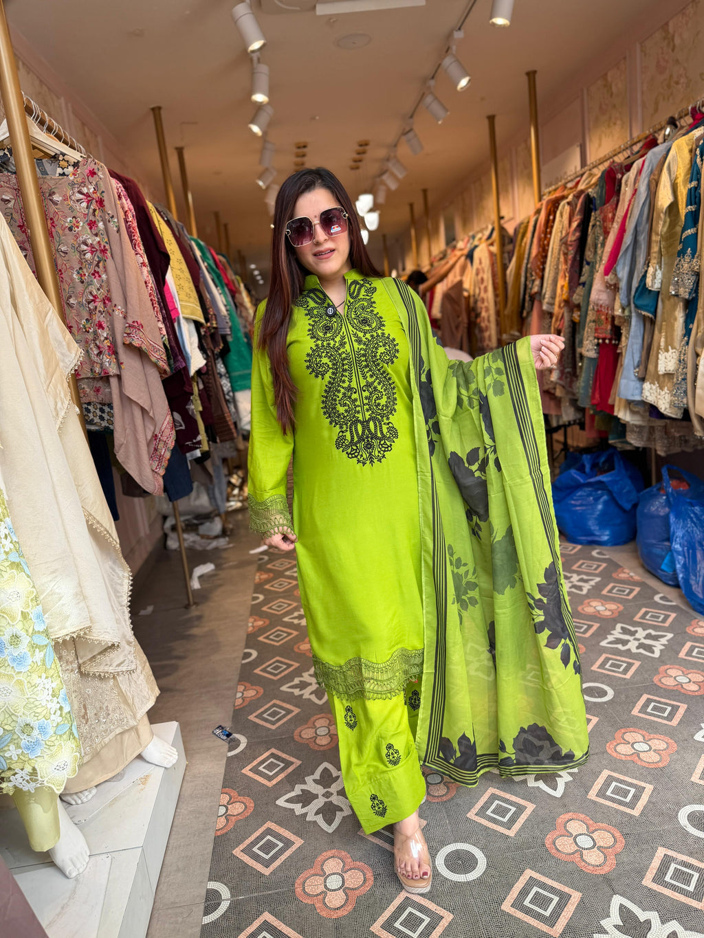 Kashmiri Embroidered Suit Set