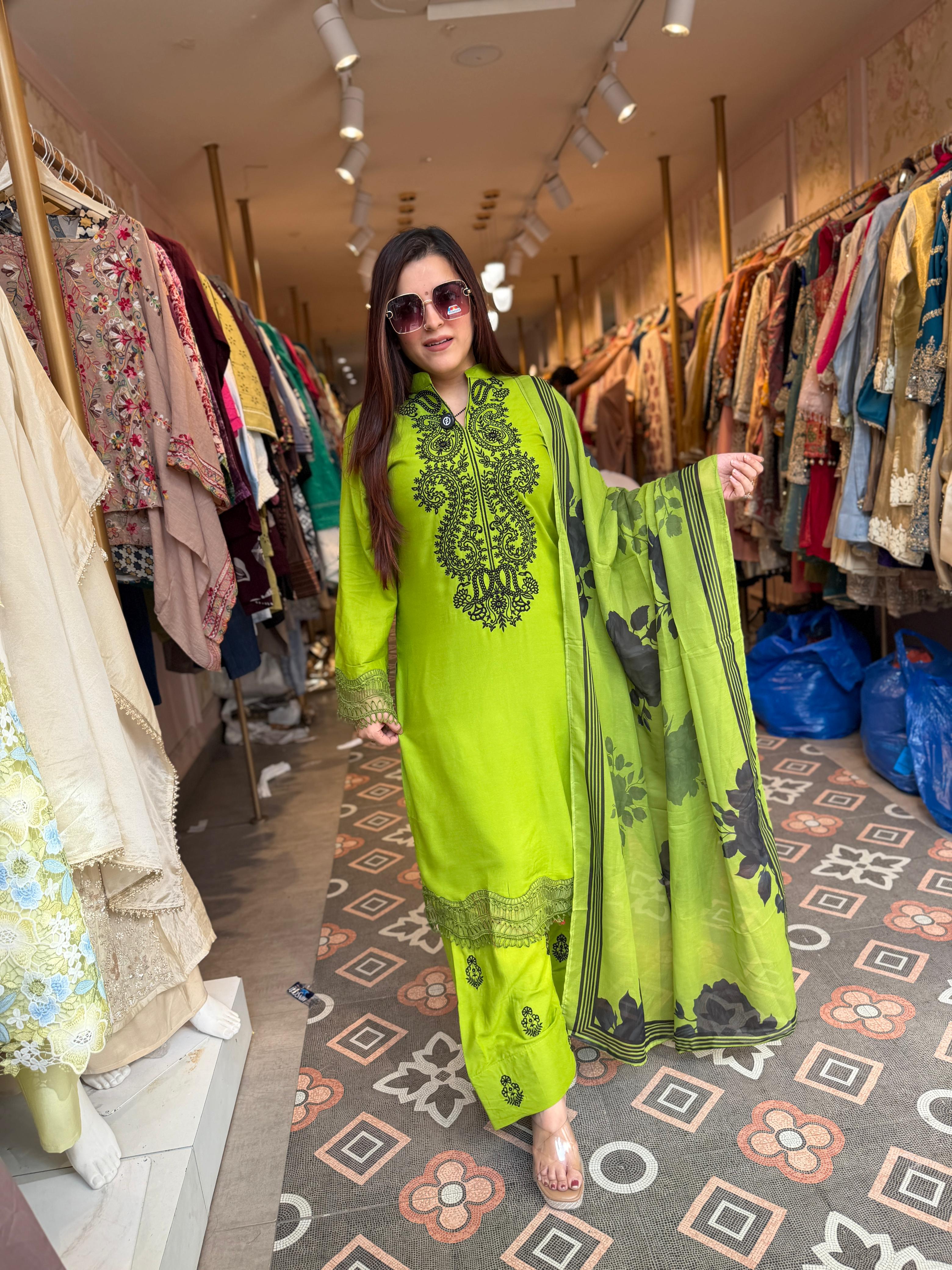 Kashmiri Embroidered Suit Set