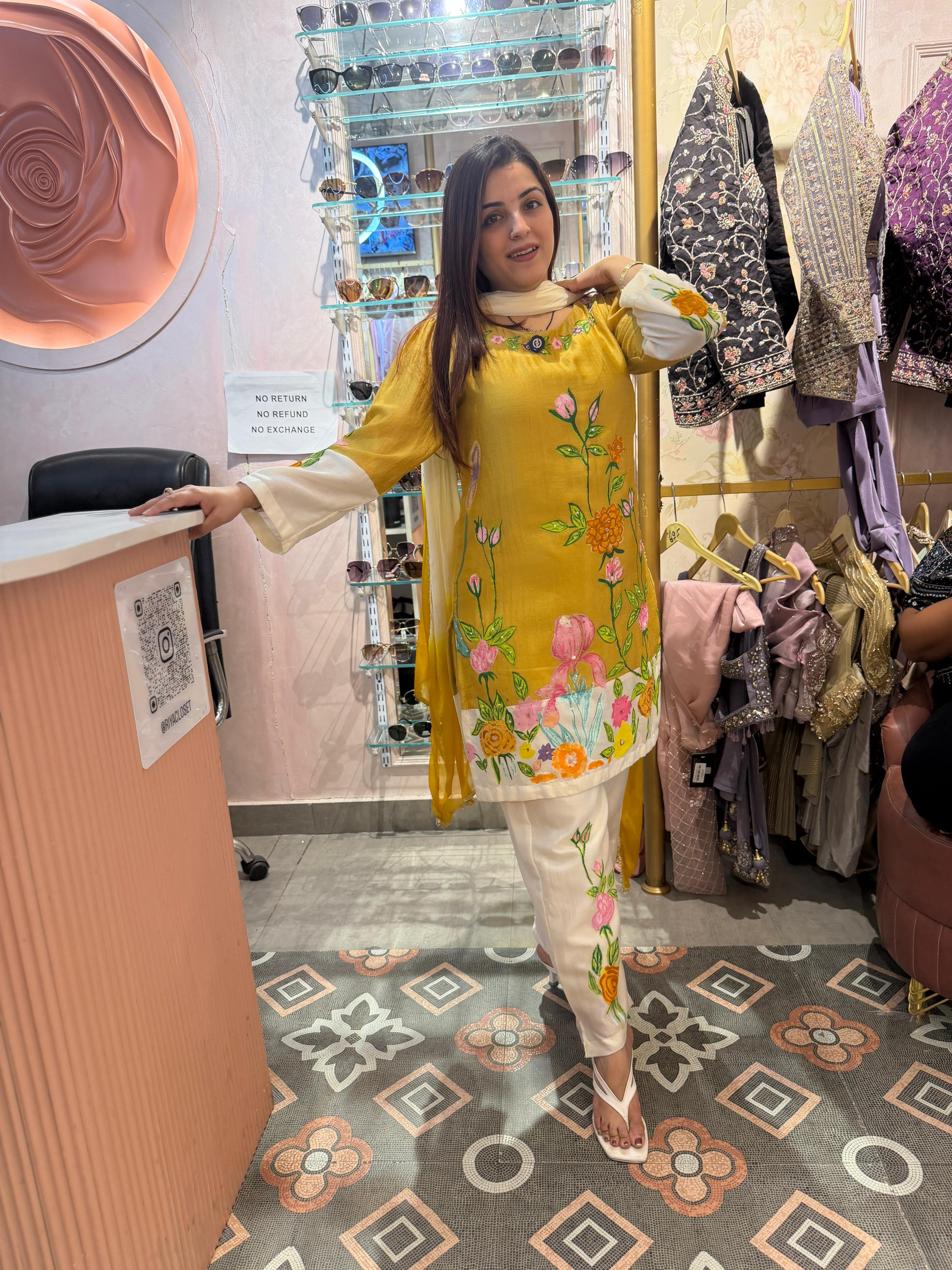 Bloom Hand-Painted Suit Set