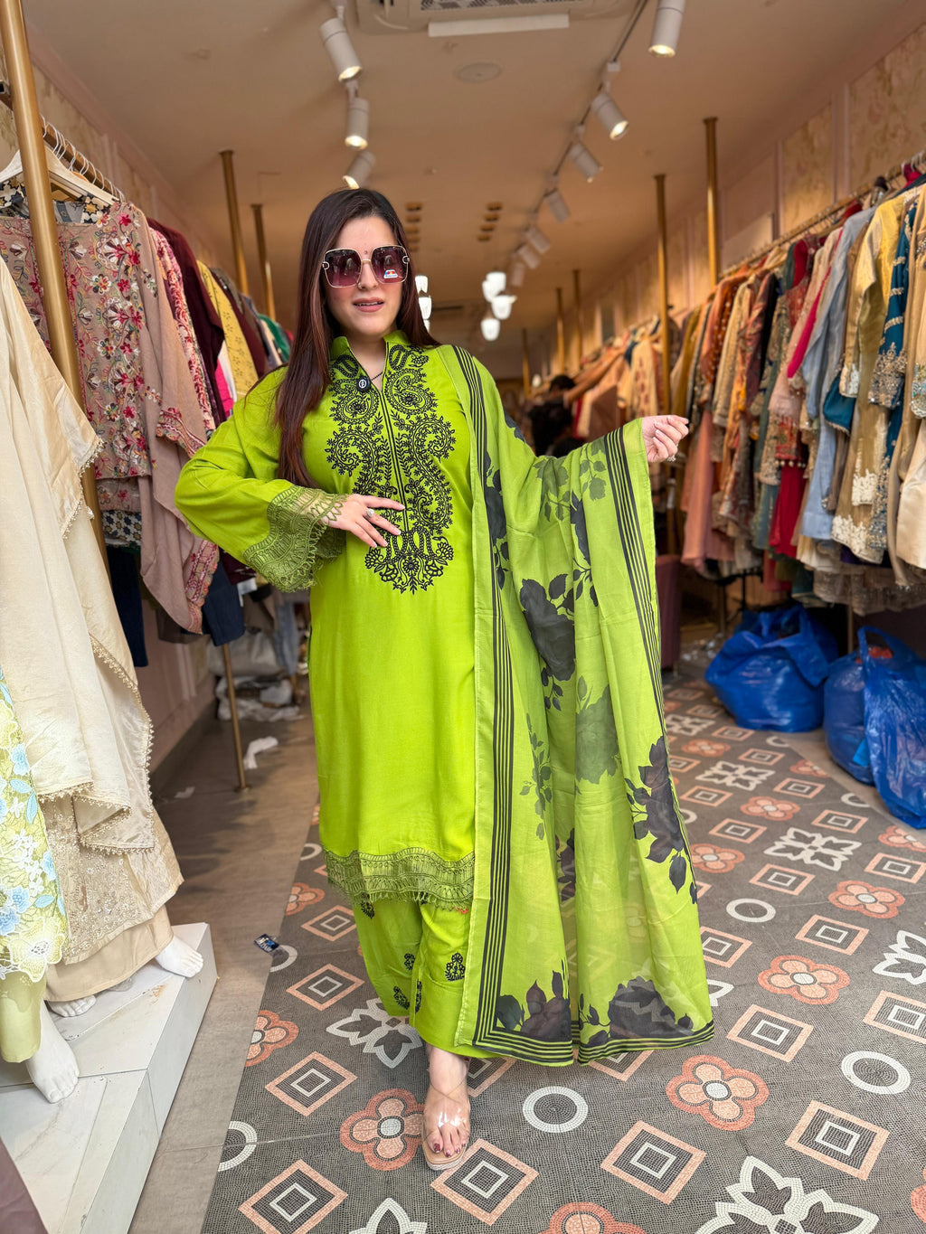 Kashmiri Embroidered Suit Set