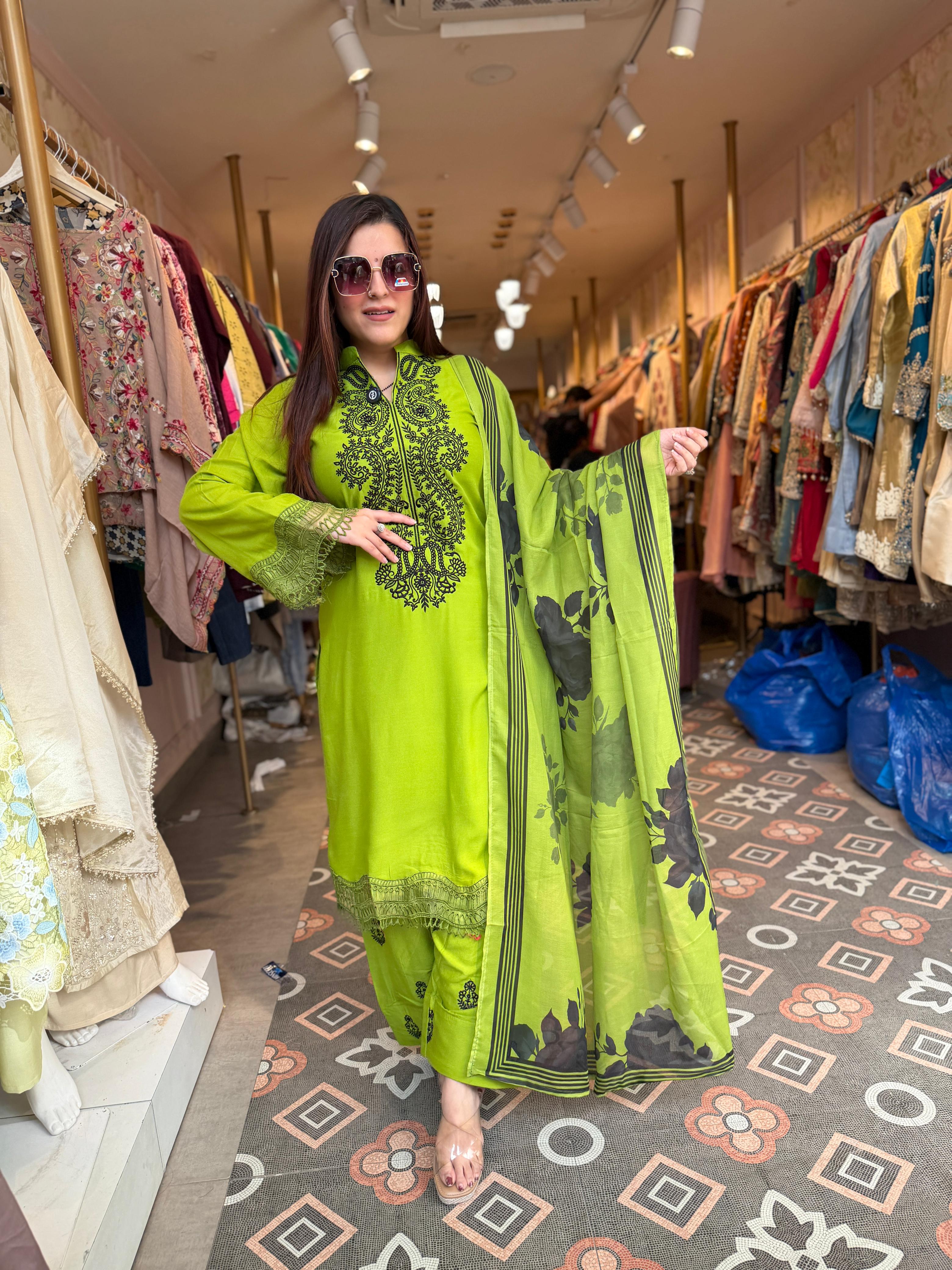 Kashmiri Embroidered Suit Set