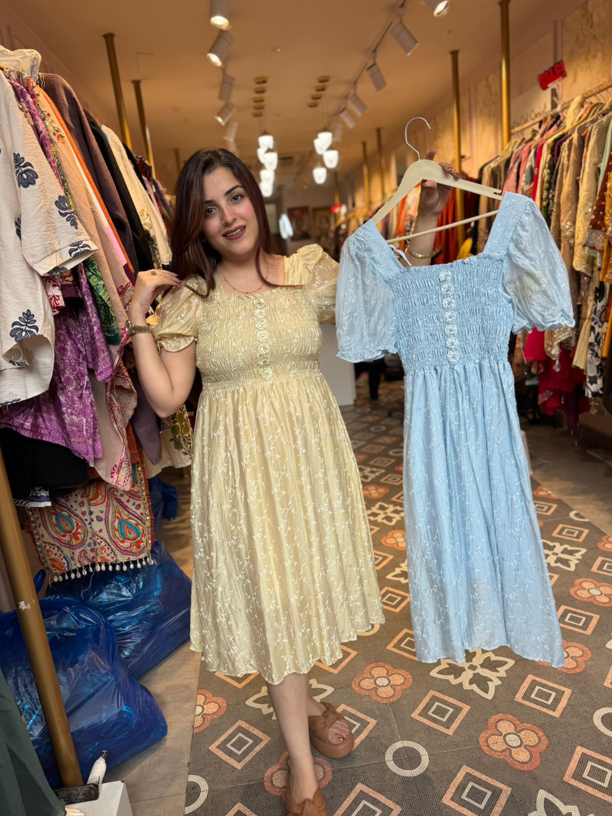 Meadow Smocked Midi Dress