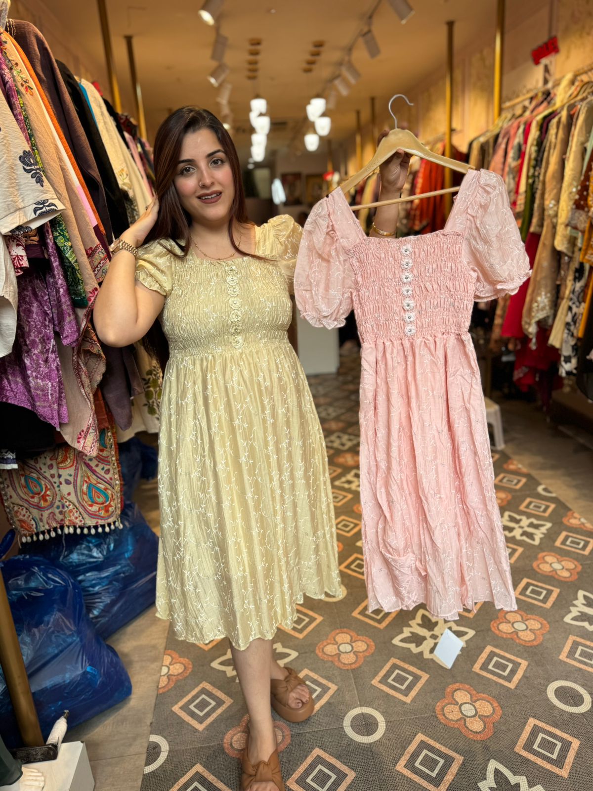 Meadow Smocked Midi Dress