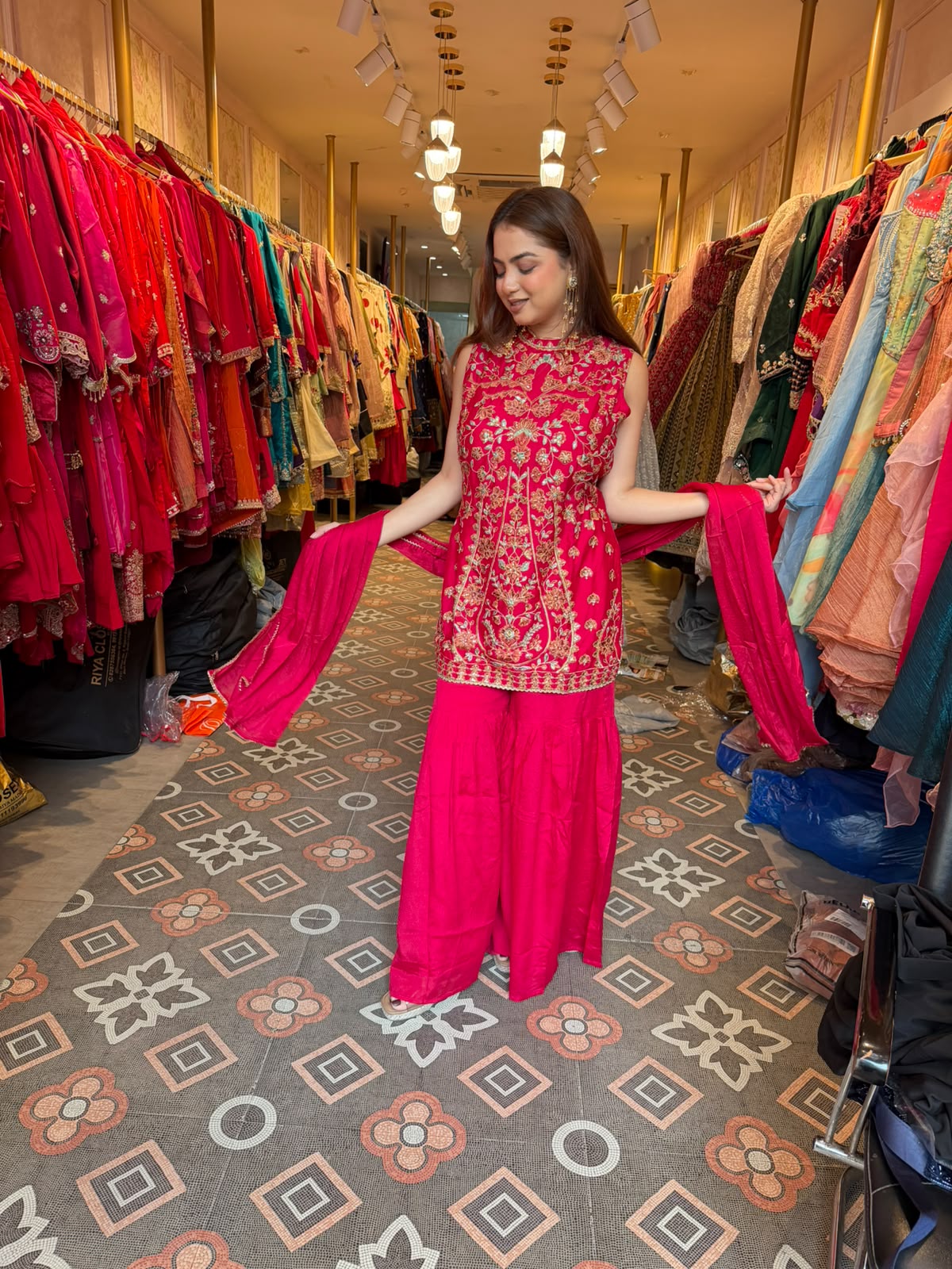Kurti Sharara Set with Dupatta