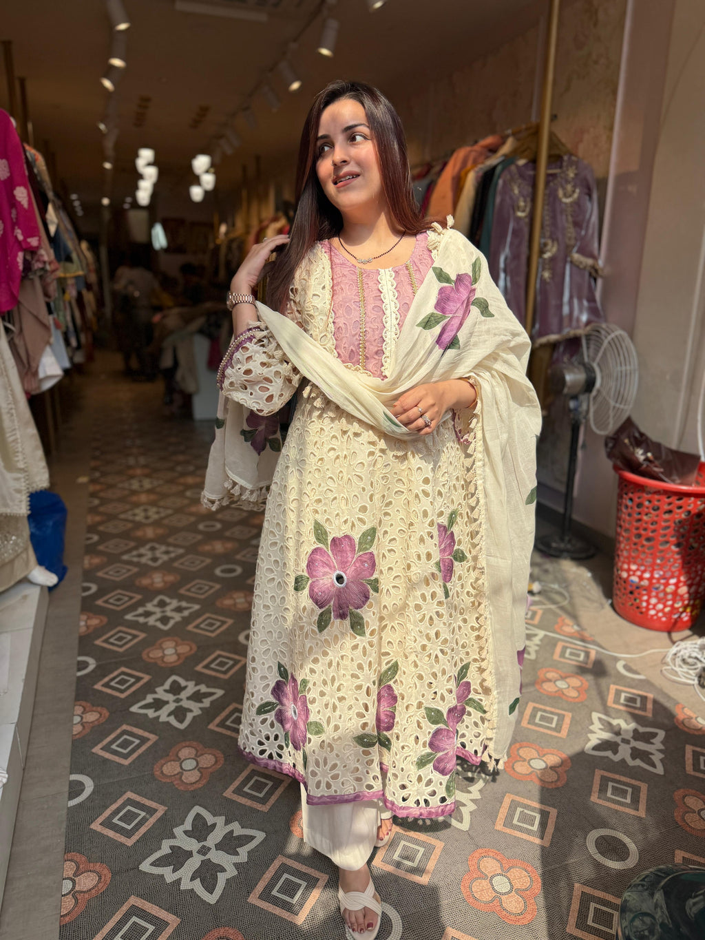 Shina Bloom Chikankari suit Set