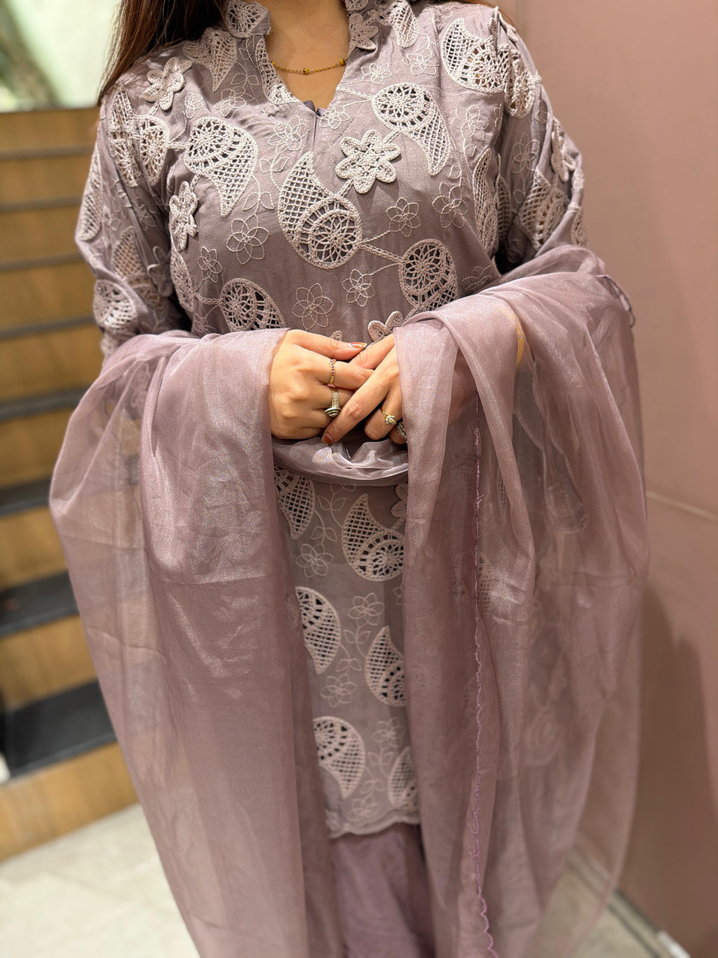 Mirage Embroidered Suit Set
